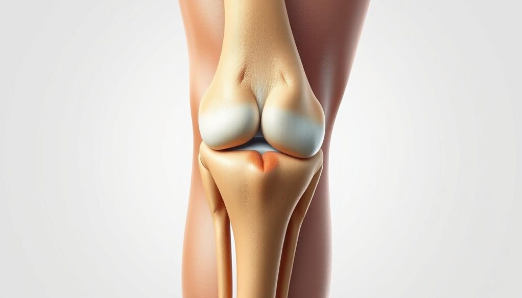 A detailed anatomical illustration of the four major knee ligaments in a realistic, high-resolution style. The ligaments are prominently featured in the foreground, with subtle hints of the surrounding bone and cartilage structures in the middle ground. The lighting is soft and diffused, emphasizing the intricate textures and contours of the ligaments. The background is a clean, neutral palette that allows the ligaments to stand out. Rendered by "Dr Aniket Patil", a renowned medical illustrator, to precisely depict the key components of the knee joint.