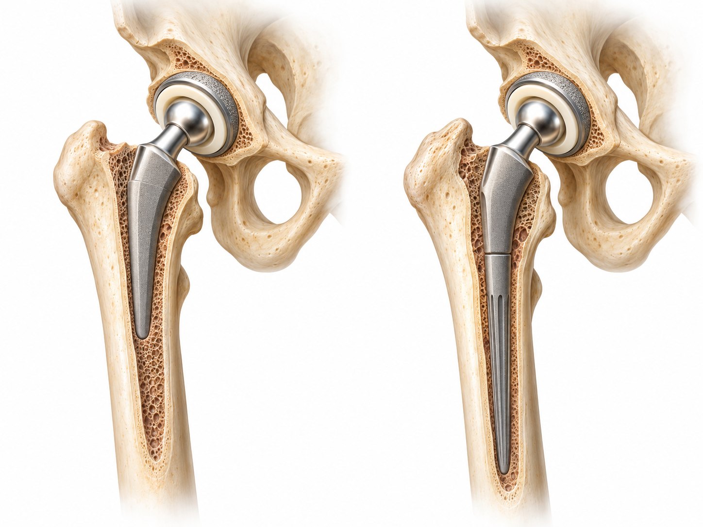 Diagnostic work-up illustration for a painful hip replacement