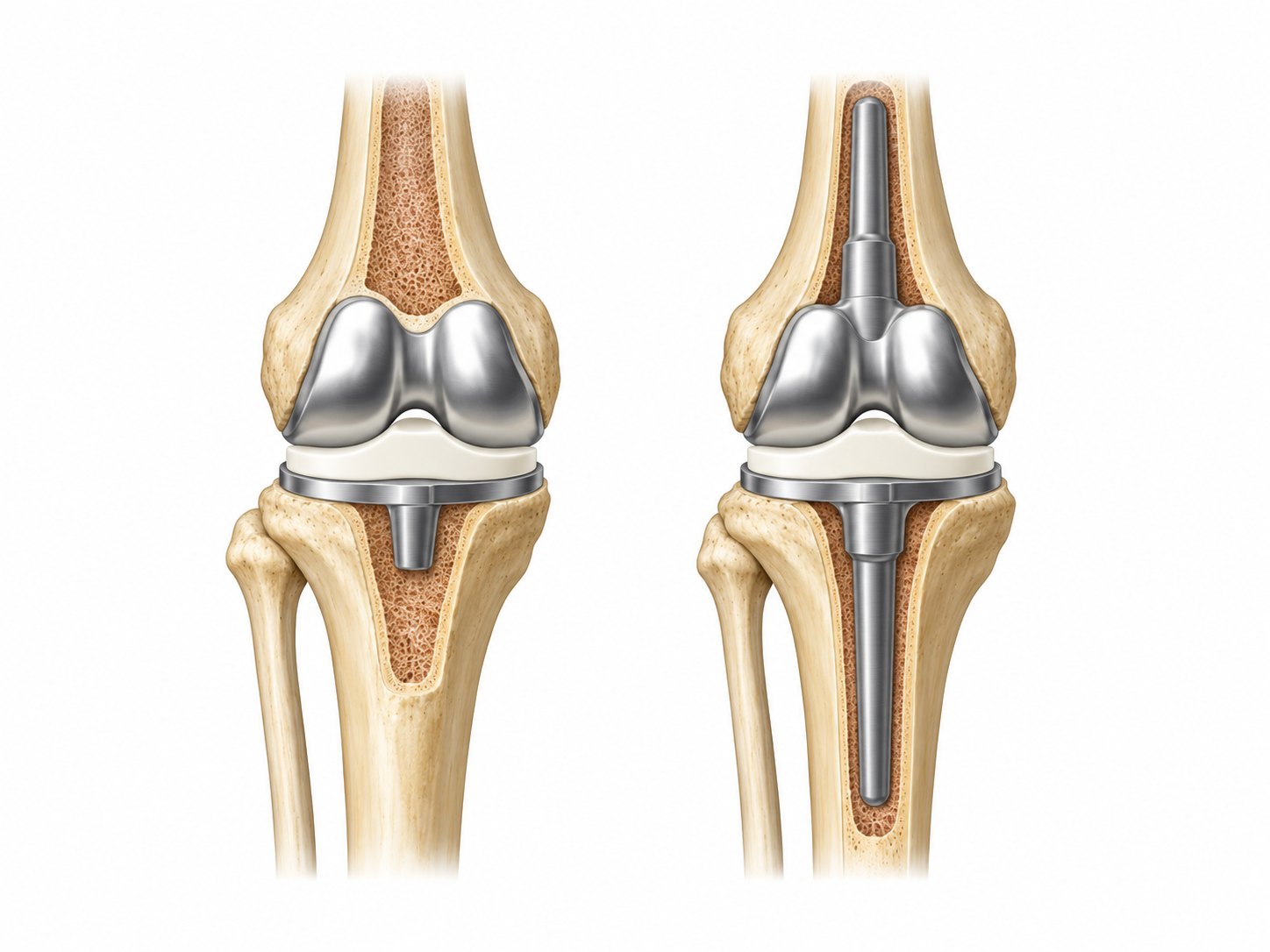 Diagnostic work-up illustration for a painful knee replacement